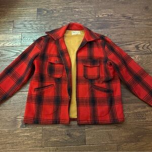 Pendleton Red and Black Plaid Men's Shirt Jacket